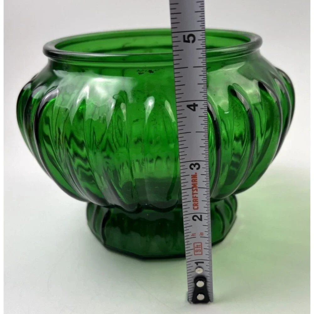 Vintage INARCO USA, #5441 Emerald Green Round Planter/Vase